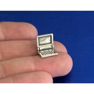 Sterling Silver Movable Laptop Computer Charm